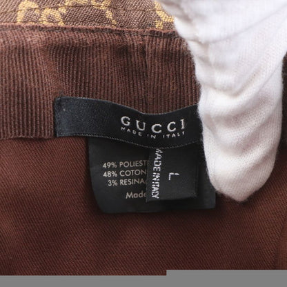 Gucci GG Canvas Bucket Hat L Hat Fashionable Leather Brown Men's Women's REM