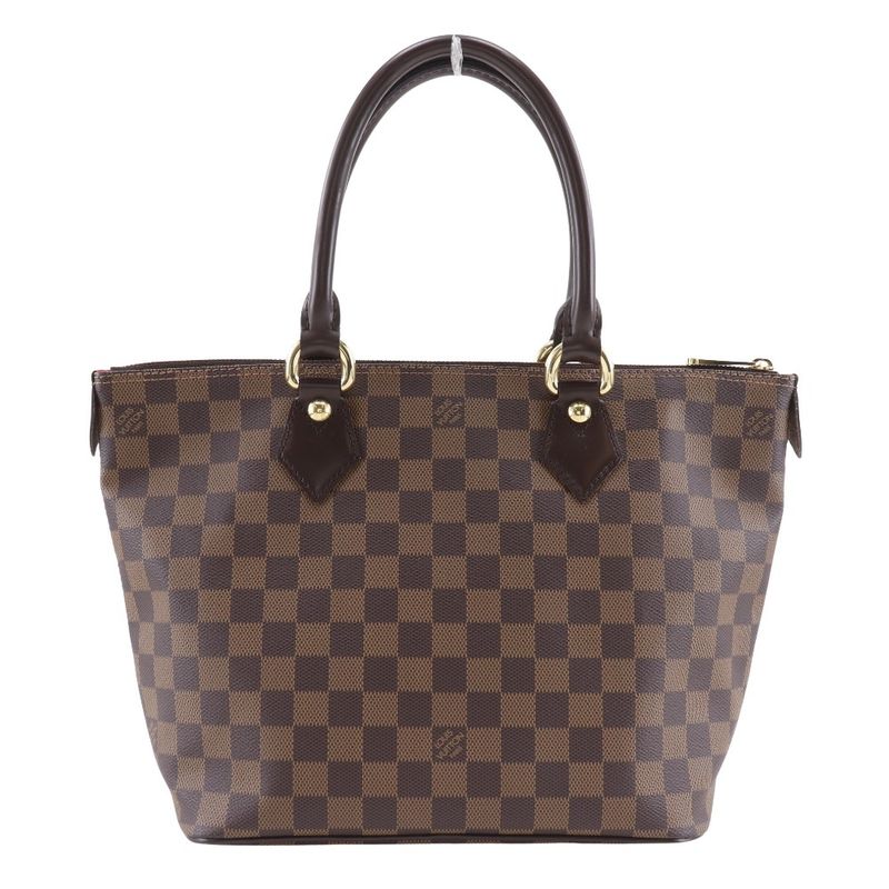 Louis Vuitton Saleya PM N51183 Damier Canvas Brown Vi4077 Women's Tote Bag