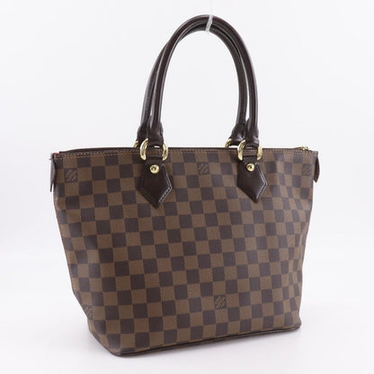 Louis Vuitton Saleya PM N51183 Damier Canvas Brown Vi4077 Women's Tote Bag