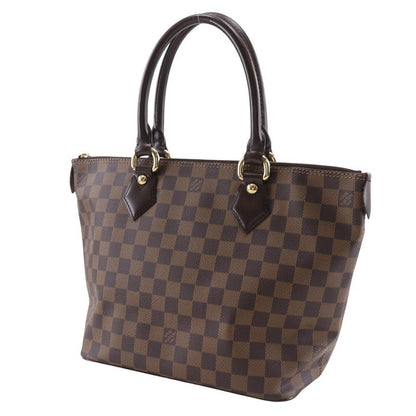 Louis Vuitton Saleya PM N51183 Damier Canvas Brown Vi4077 Women's Tote Bag