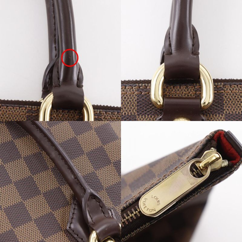 Louis Vuitton Saleya PM N51183 Damier Canvas Brown Vi4077 Women's Tote Bag