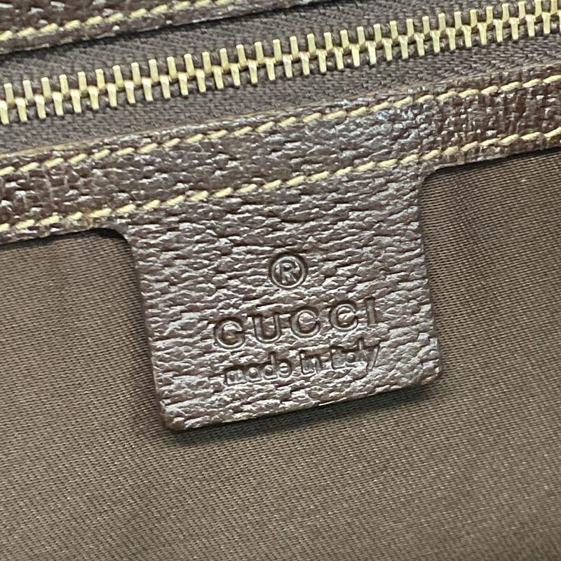 Gucci Tote Bag Charmy GG Pattern 153009 Beige X Dark Brown Leather