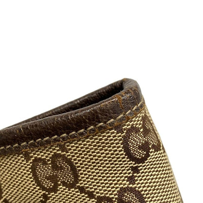 Gucci Tote Bag Charmy GG Pattern 153009 Beige X Dark Brown Leather