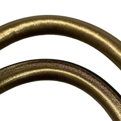 Gucci Handbag Crystal GG 193603 Gold X Dark Brown Leather