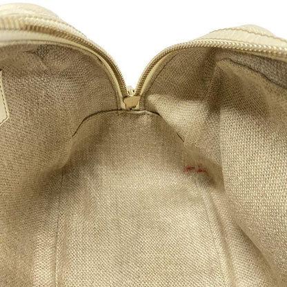 Gucci Handbag Bamboo 154376 White Shape Pressed Leather