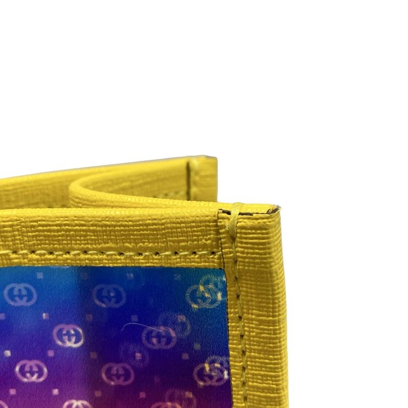 Gucci Tote Bag Micro GG 550763 Yellow X Blue X Multi Rainbow Leather