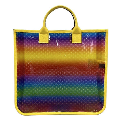 Gucci Tote Bag Micro GG 550763 Yellow X Blue X Multi Rainbow Leather