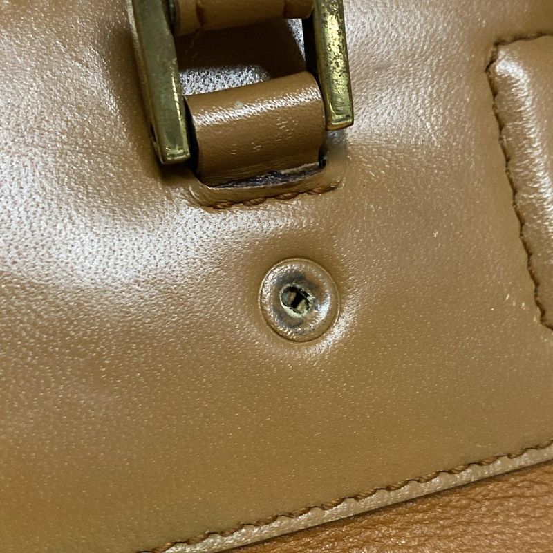 Dior Christian Dior Handbag Street Chic Light Brown Leather