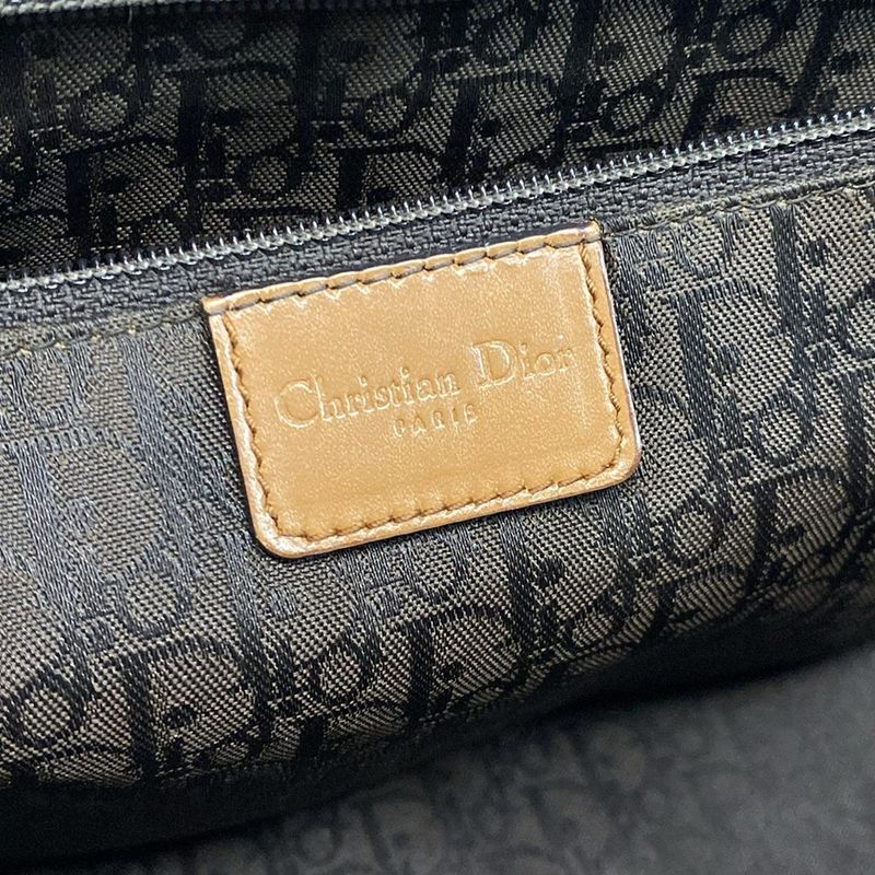 Dior Christian Dior Handbag Street Chic Light Brown Leather
