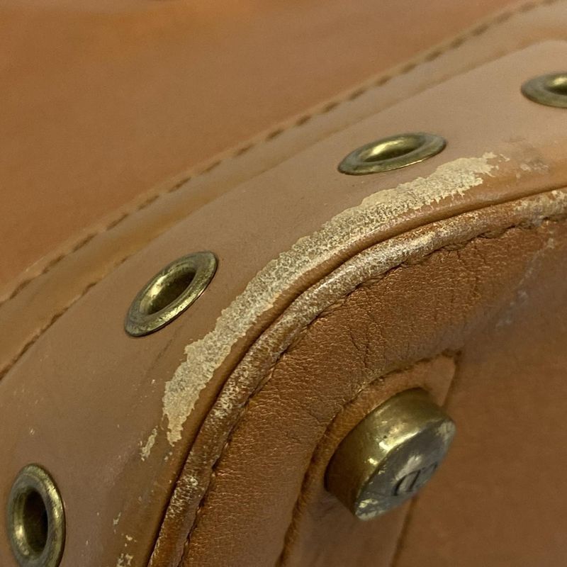 Dior Christian Dior Handbag Street Chic Light Brown Leather