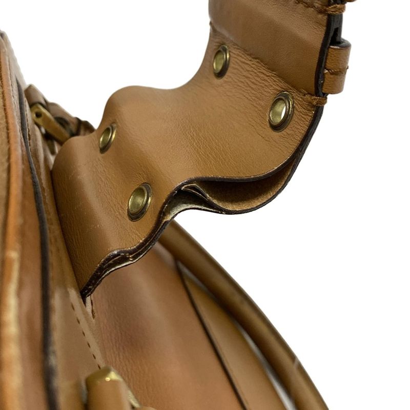 Dior Christian Dior Handbag Street Chic Light Brown Leather