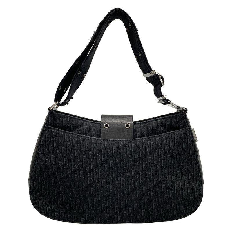 Dior Christian Dior Shoulder Bag Street Chic Trotter Black X Dark Gray Leather