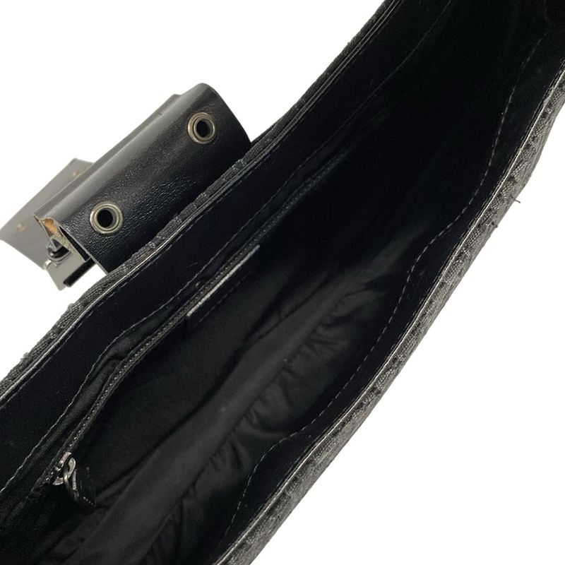 Dior Christian Dior Shoulder Bag Street Chic Trotter Black X Dark Gray Leather