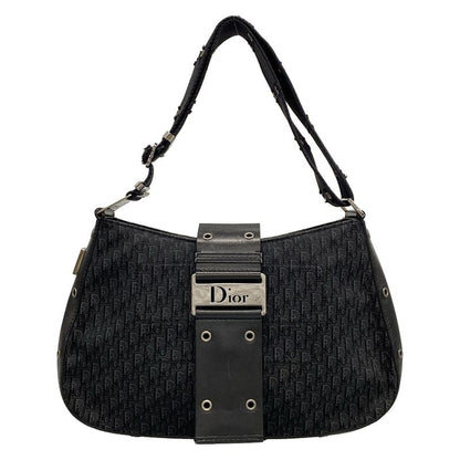 Dior Christian Dior Shoulder Bag Street Chic Trotter Black X Dark Gray Leather