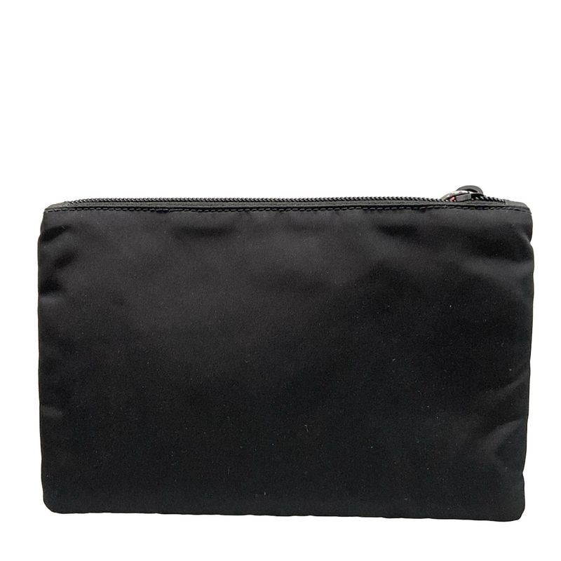 Prada Wristlet - Black X Red Studded Leather