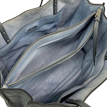 Prada Tote Bag Etiquette 1bg122 Blue Gray Leather