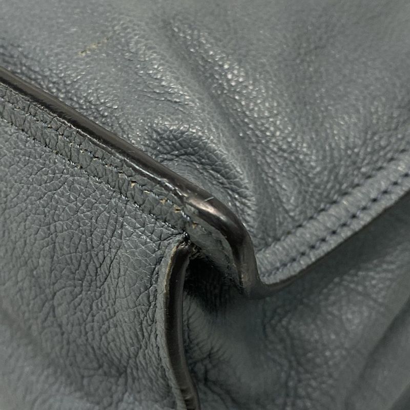 Prada Tote Bag Etiquette 1bg122 Blue Gray Leather