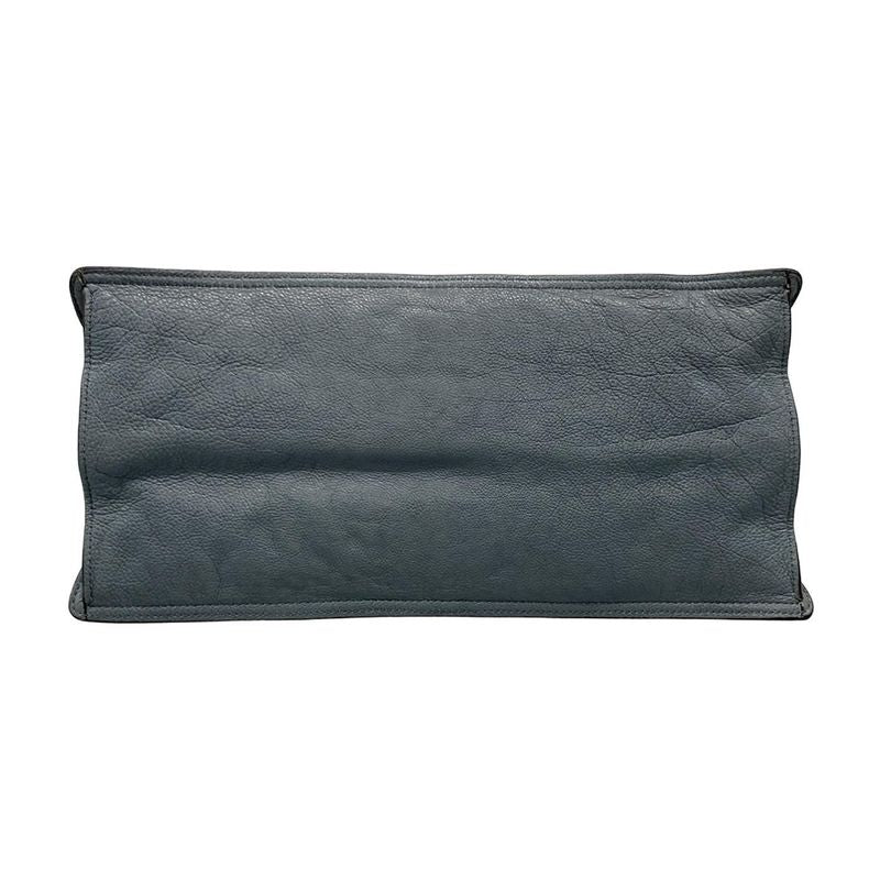 Prada Tote Bag Etiquette 1bg122 Blue Gray Leather