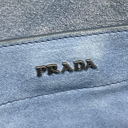 Prada Tote Bag Etiquette 1bg122 Blue Gray Leather