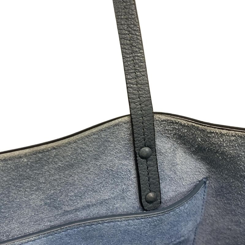 Prada Tote Bag Etiquette 1bg122 Blue Gray Leather