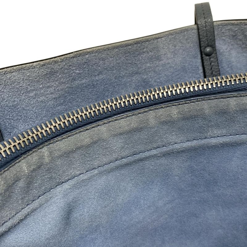 Prada Tote Bag Etiquette 1bg122 Blue Gray Leather