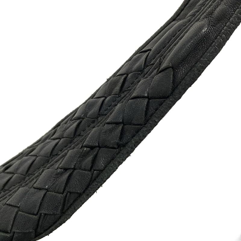 Bottega Veneta Shoulder Bag Intrecciato Black Leather