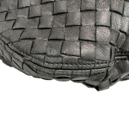 Bottega Veneta Shoulder Bag Intrecciato Black Leather