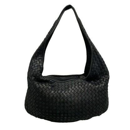 Bottega Veneta Shoulder Bag Intrecciato Black Leather