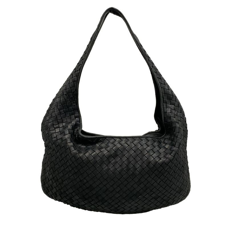 Bottega Veneta Shoulder Bag Intrecciato Black Leather