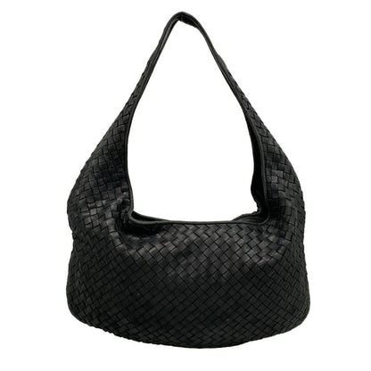 Bottega Veneta Shoulder Bag Intrecciato Black Leather