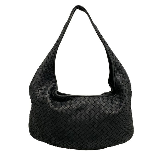 Bottega Veneta Shoulder Bag Intrecciato Black Leather