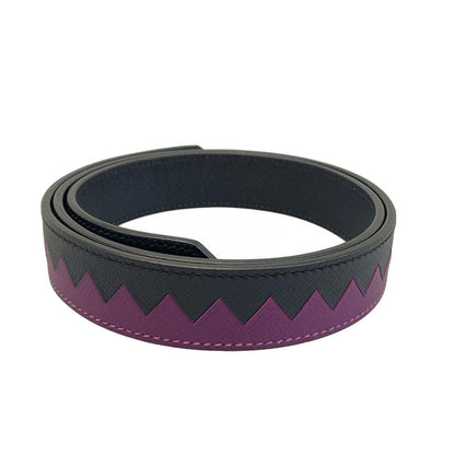 Hermes Shoulder Strap Bandouliere Tresage de Cuir 30mm (1.18in) Anemone X Blue