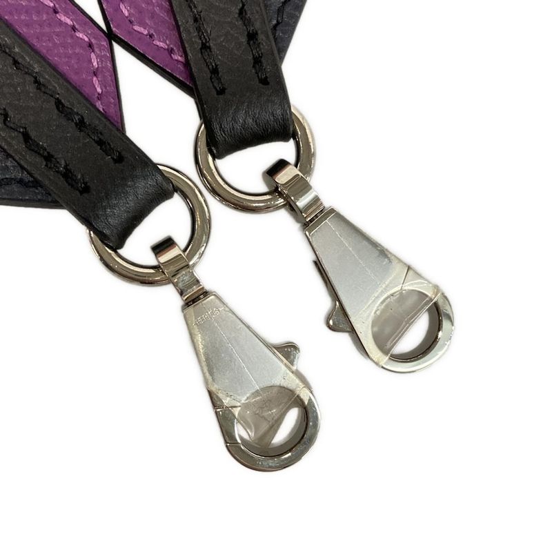 Hermes Shoulder Strap Bandouliere Tresage de Cuir 30mm (1.18in) Anemone X Blue