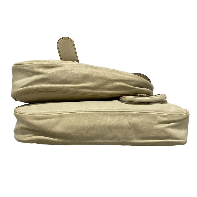 Dior Christian Dior Shoulder Bag Gaucho Ivory X Dark Brown Leather