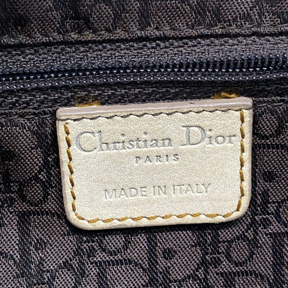 Dior Christian Dior Shoulder Bag Gaucho Ivory X Dark Brown Leather