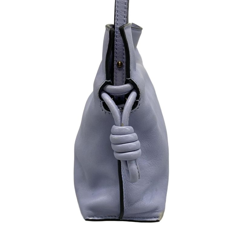 Loewe Shoulder Bag Flamenco Light Blue Leather