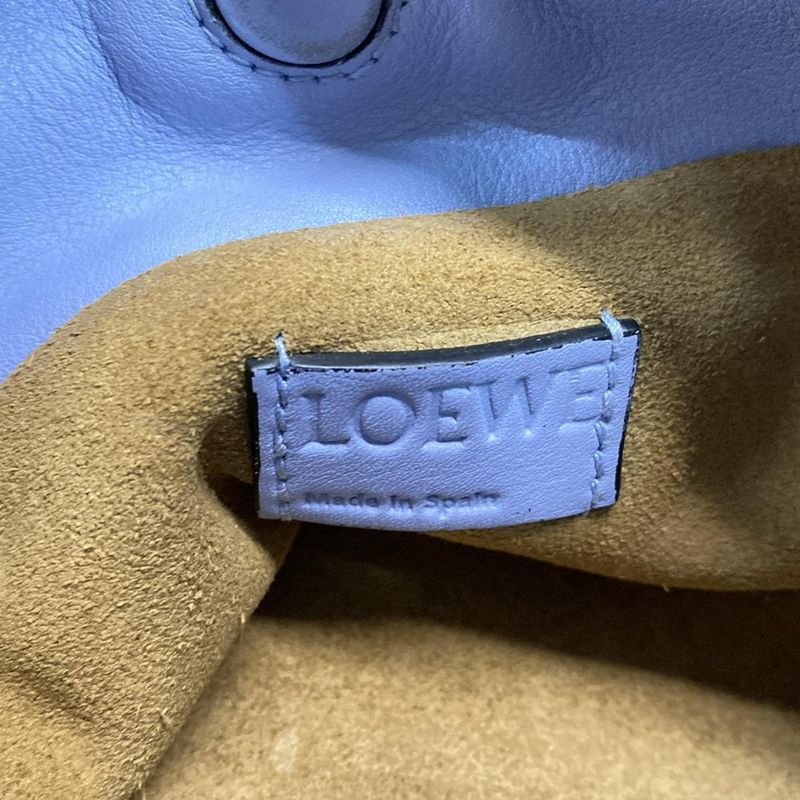 Loewe Shoulder Bag Flamenco Light Blue Leather