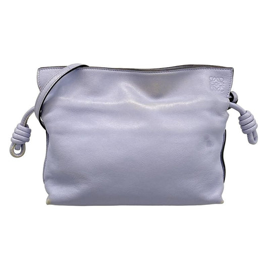 Loewe Shoulder Bag Flamenco Light Blue Leather