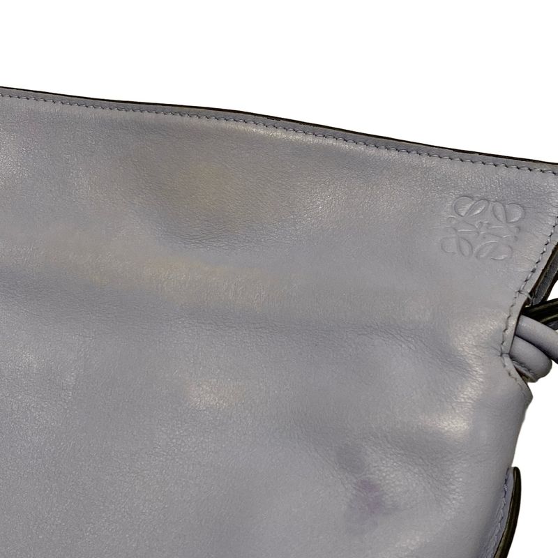 Loewe Shoulder Bag Flamenco Light Blue Leather
