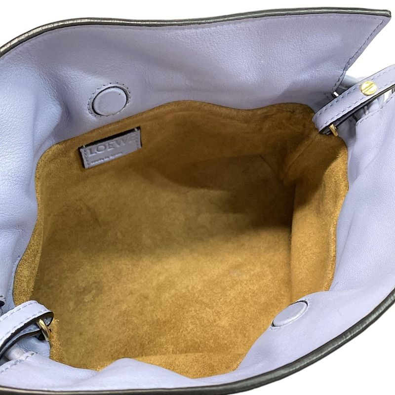 Loewe Shoulder Bag Flamenco Light Blue Leather