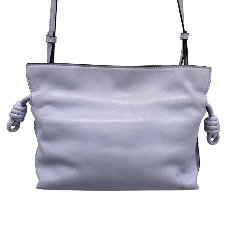Loewe Shoulder Bag Flamenco Light Blue Leather