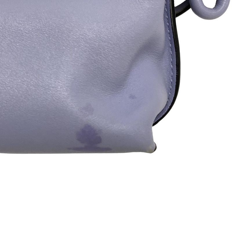 Loewe Shoulder Bag Flamenco Light Blue Leather