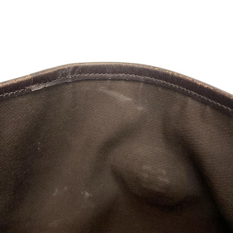 Gucci Shoulder Bag GG Plus/gg Supreme 223666 Beige X Dark Brown Leather