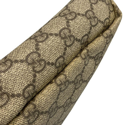 Gucci Shoulder Bag GG Plus/gg Supreme 223666 Beige X Dark Brown Leather