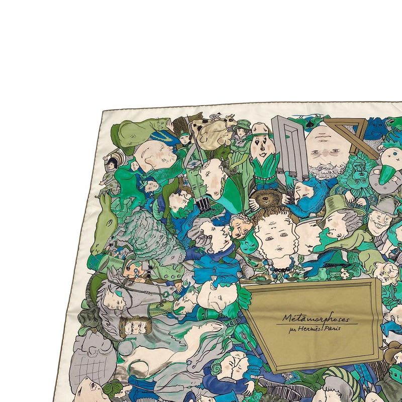 Hermes Scarf Silk Carre 90 Metamorphose By Multicolor Box