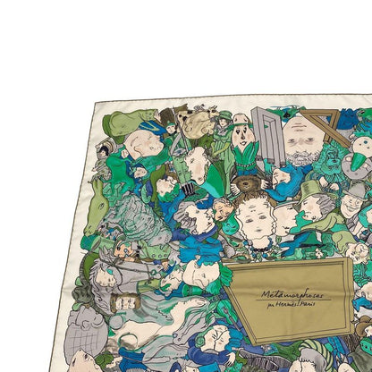 Hermes Scarf Silk Carre 90 Metamorphose By Multicolor Box