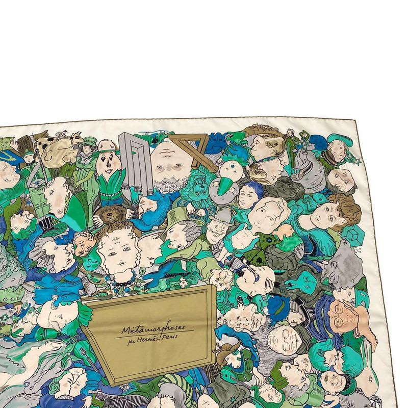 Hermes Scarf Silk Carre 90 Metamorphose By Multicolor Box