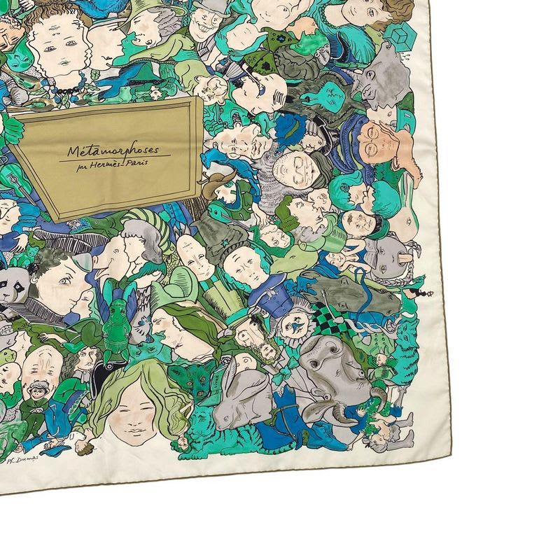 Hermes Scarf Silk Carre 90 Metamorphose By Multicolor Box