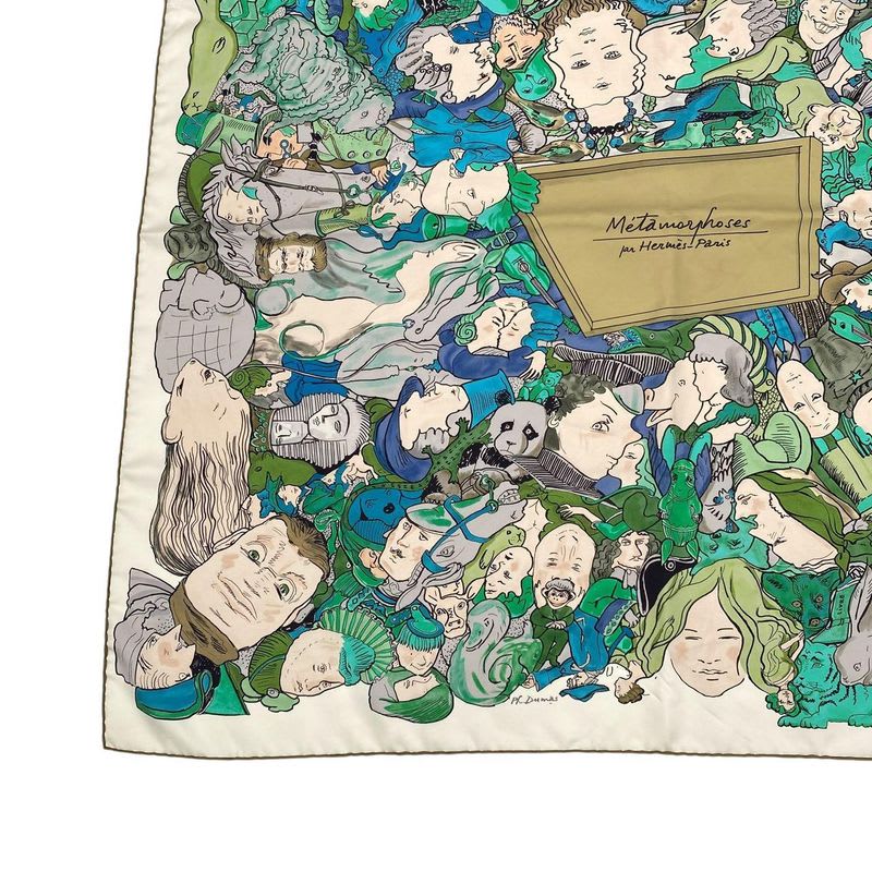 Hermes Scarf Silk Carre 90 Metamorphose By Multicolor Box