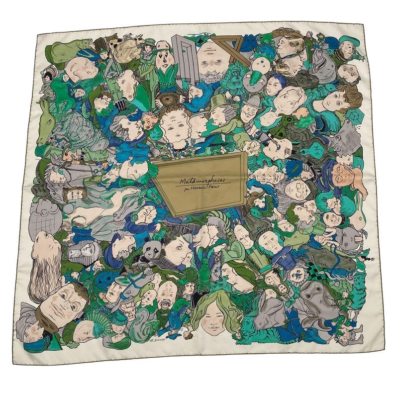 Hermes Scarf Silk Carre 90 Metamorphose By Multicolor Box